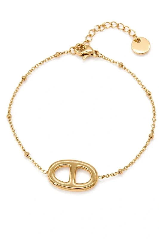 Bracelet Maille Marine – Élégance Dorée