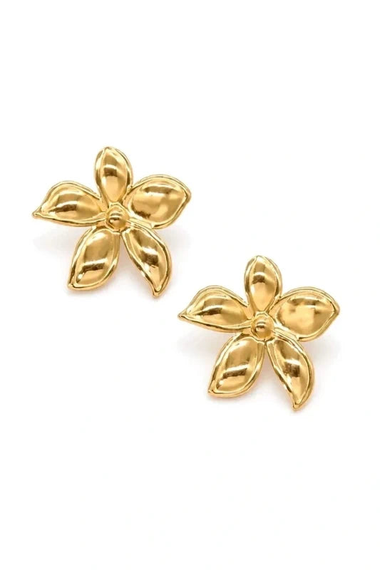 Boucles d’Oreilles Fleur Dorée – Élégance Florale