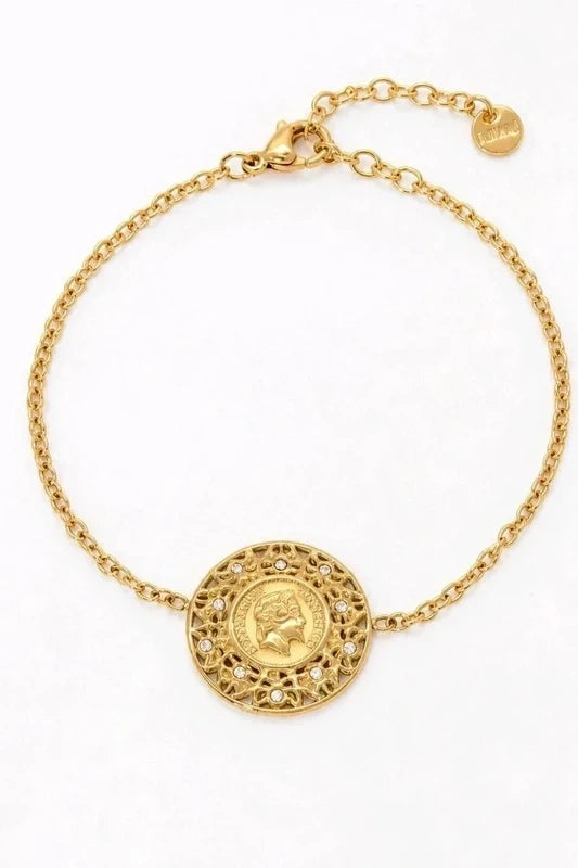 Bracelet Pièce de Monnaie en Acier Inoxydable – Le Charme Intemporel