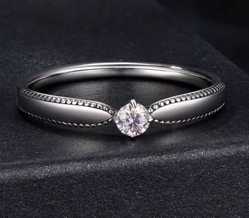 Bague moissanite en argent 925