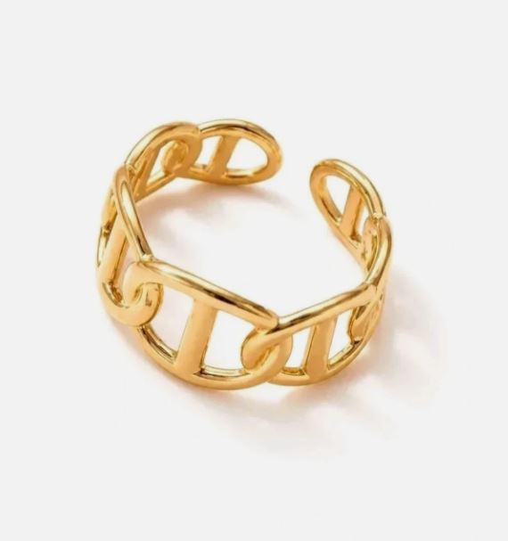 Bague Maille Marine en Acier Inoxydable – Ajustable