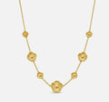 Collier fleurs en acier inoxydable doré – Collier chaîne fine élégant