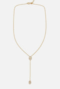 Collier Y Maille Marine Zircon en Acier Inoxydable doré