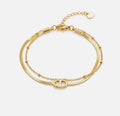 Bracelet Maille Marine Double Rang – Élégance Intemporelle