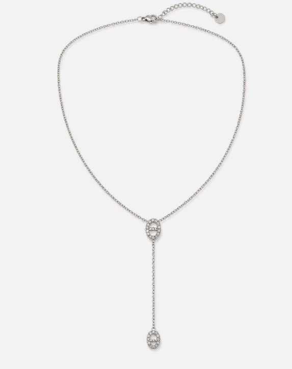 Collier Y Maille Marine Zircon en Acier Inoxydable