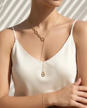 Collier Y Maille Marine – Chic & Féminin