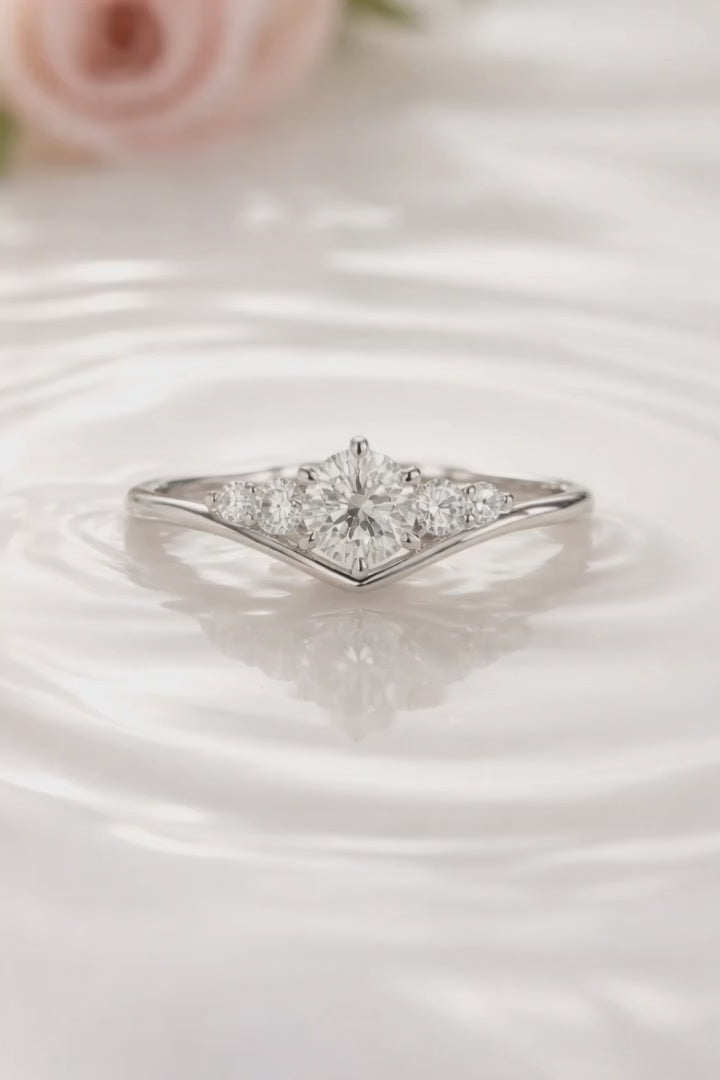 Bague moissanites en argent 925