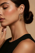 Boucles d'Oreilles Maille Chic en Acier Inoxydable – Élégance Contemporaine