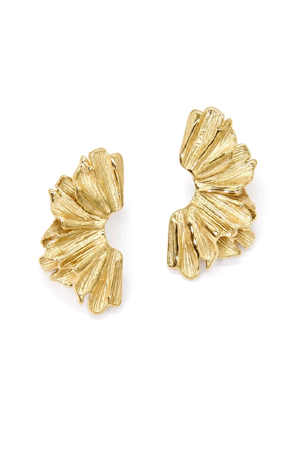 Boucles d’oreilles Feuillage Ginkgo Acier Inoxydable