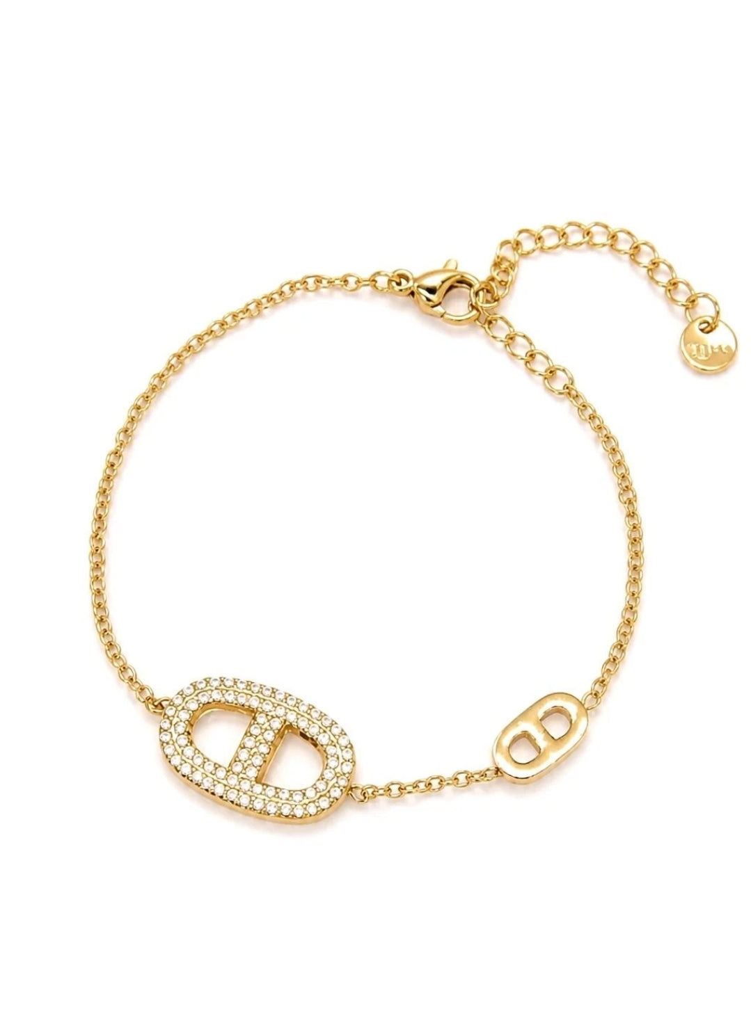 Bracelet Maille Marine Zirconium acier inoxydable – Éclat Chic