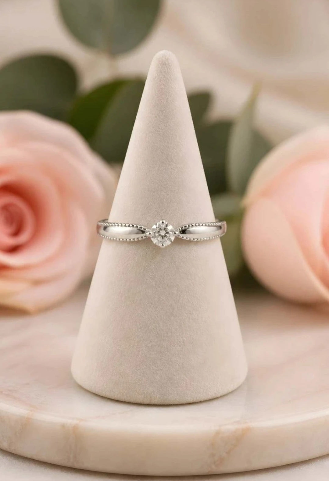 Bague moissanite en argent 925