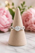 Bague moissanites en argent 925
