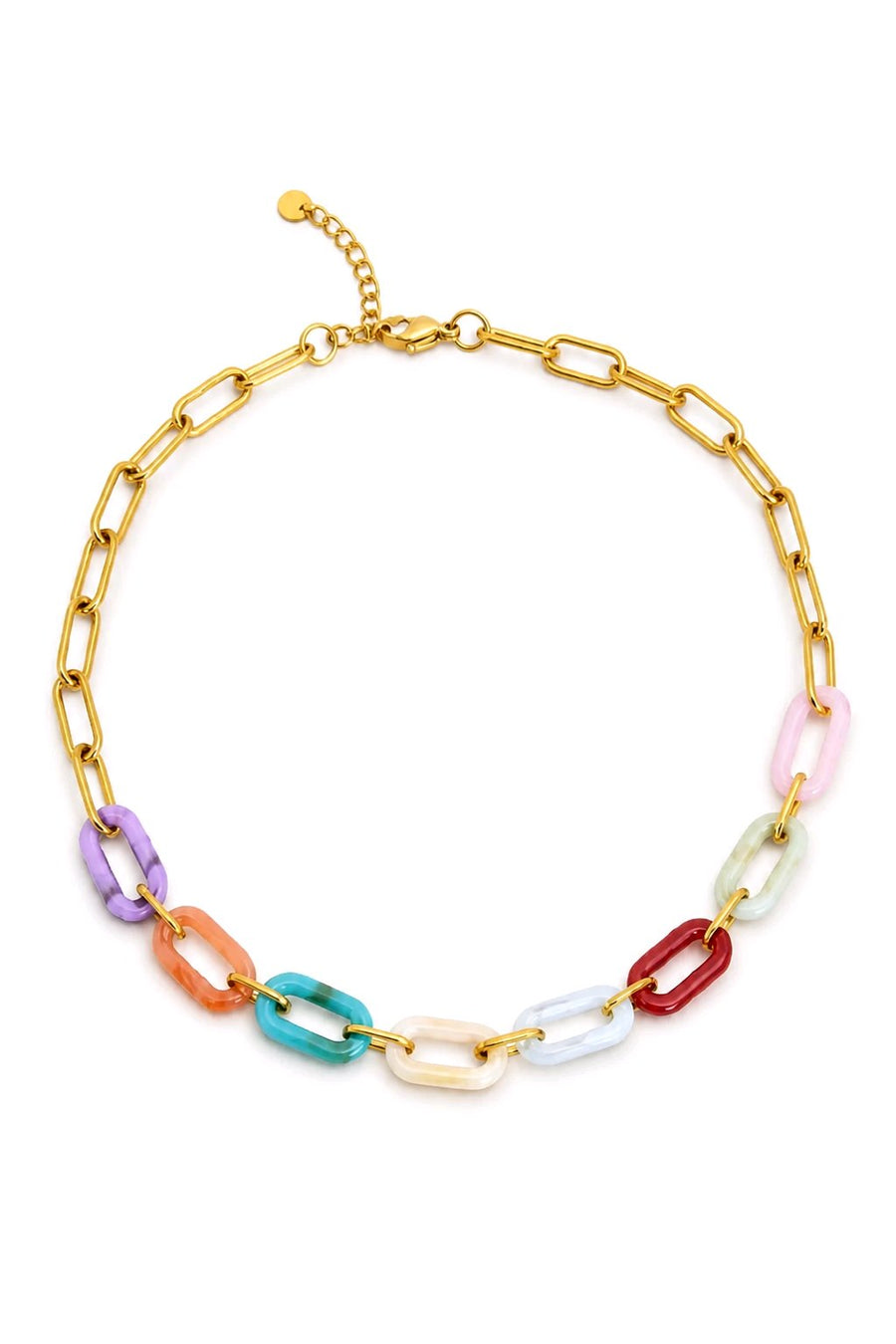 Collier maille résine chaîne en acier inoxydable