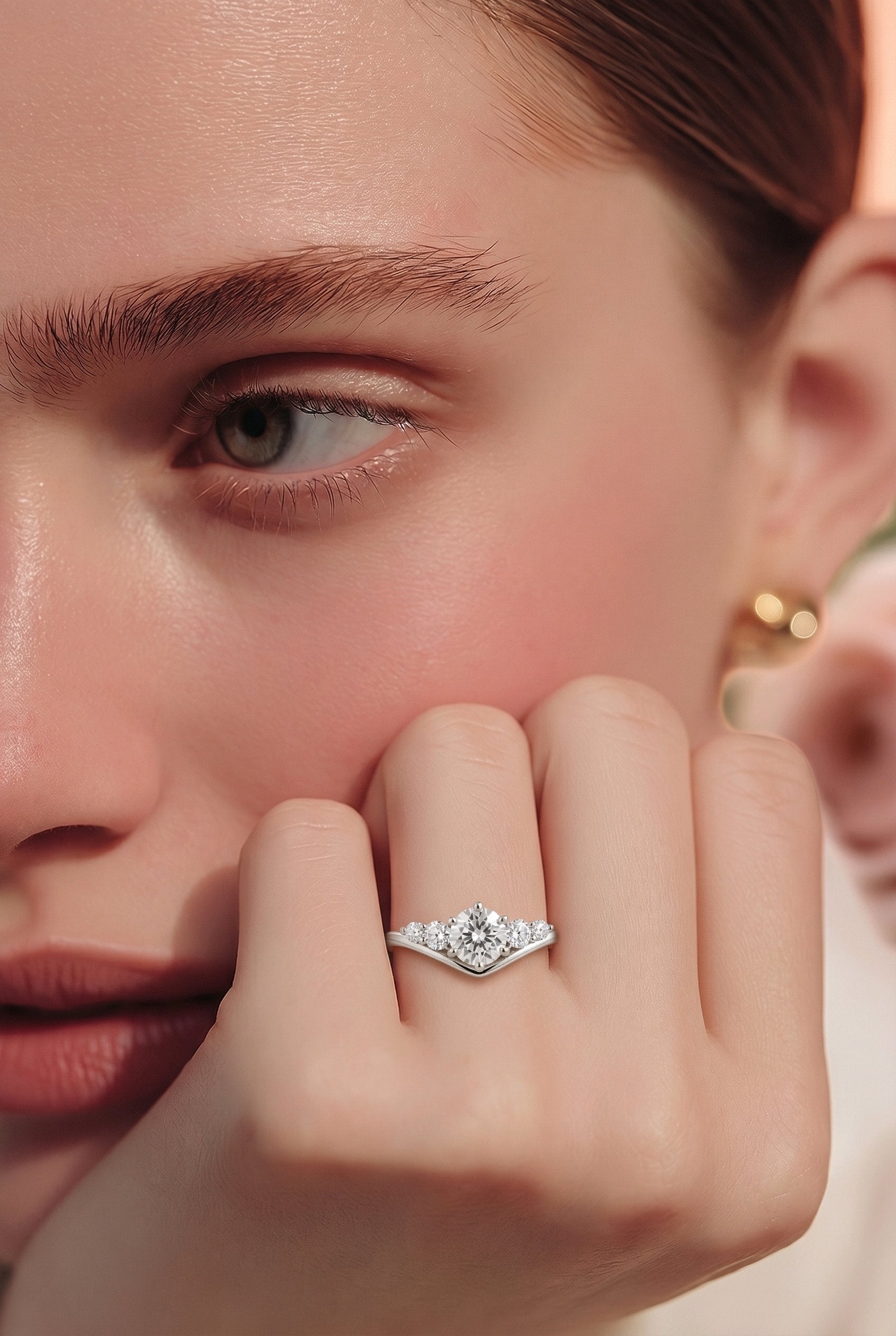 Bague moissanites en argent 925