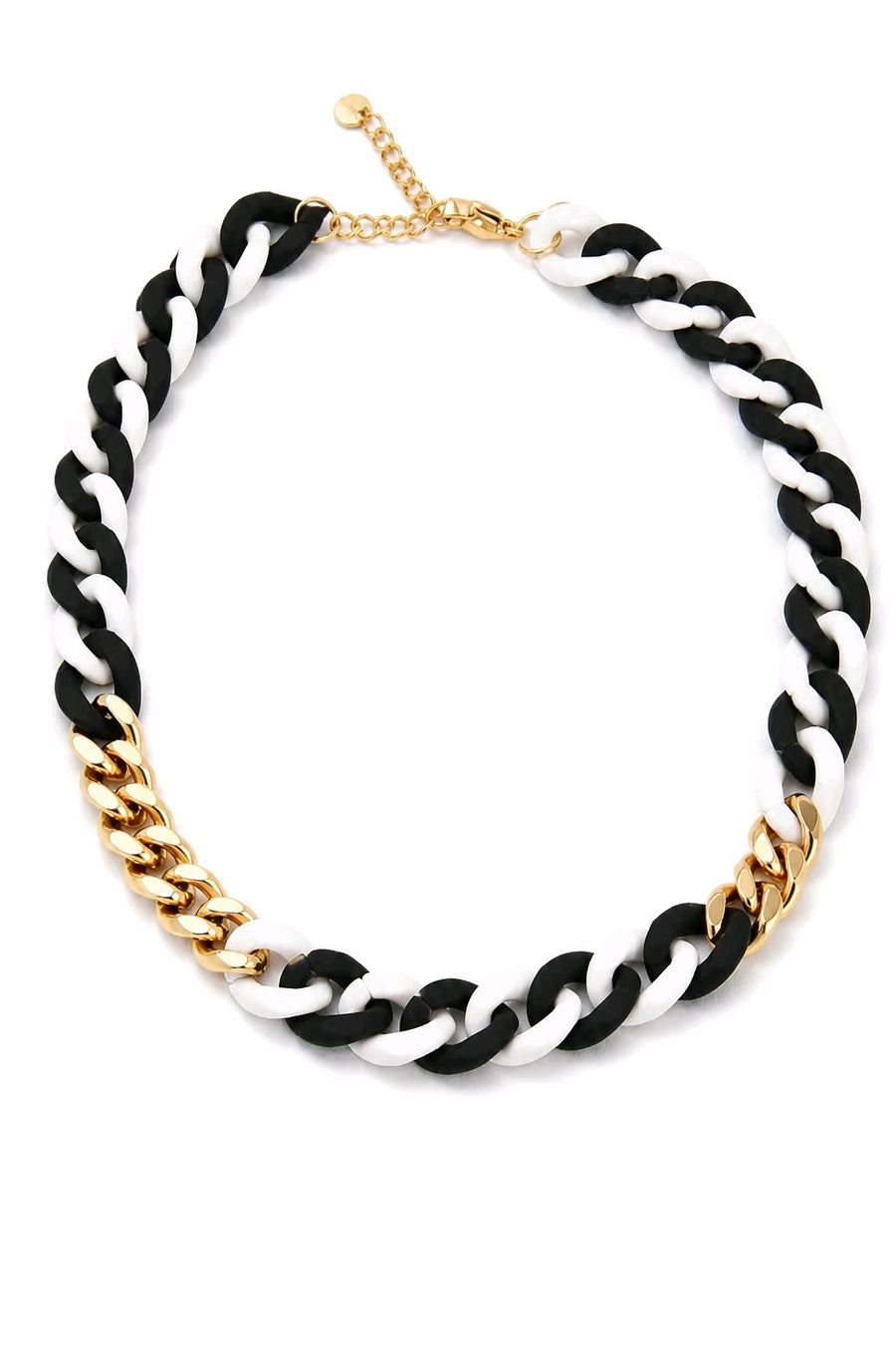 Collier anneaux résines entrelacés en chaîne acier inoxydable