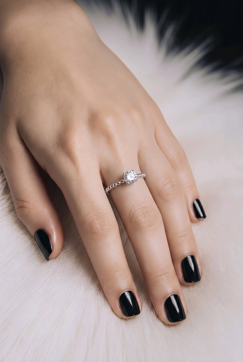 Bague moissanites en argent 925