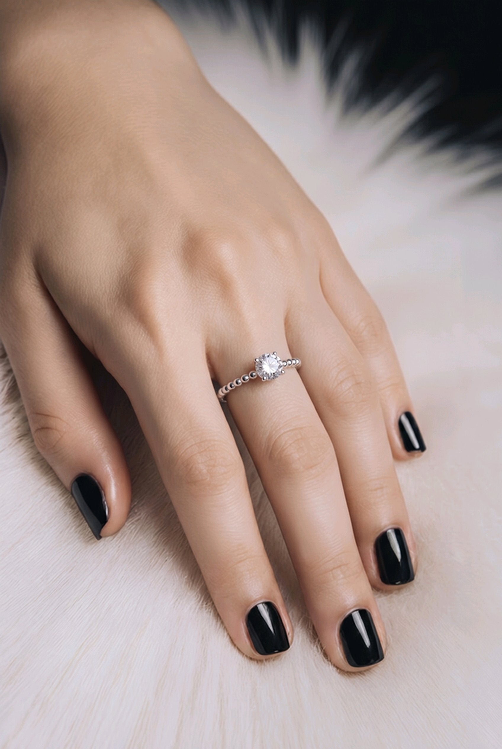 Bague moissanites en argent 925