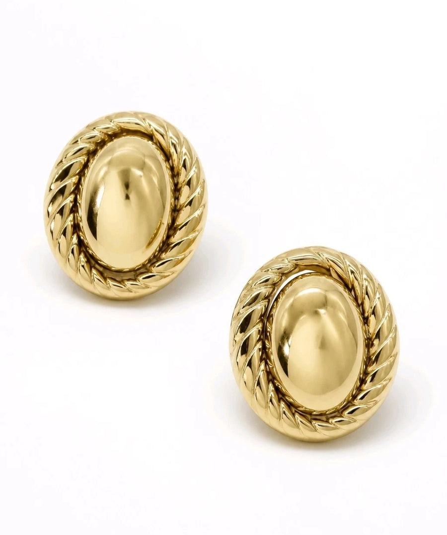 Boucles d’Oreilles Ovales Tressées – Chic Intemporel