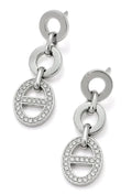Boucles d’oreilles pendantes en acier inoxydable avec zircon scintillant