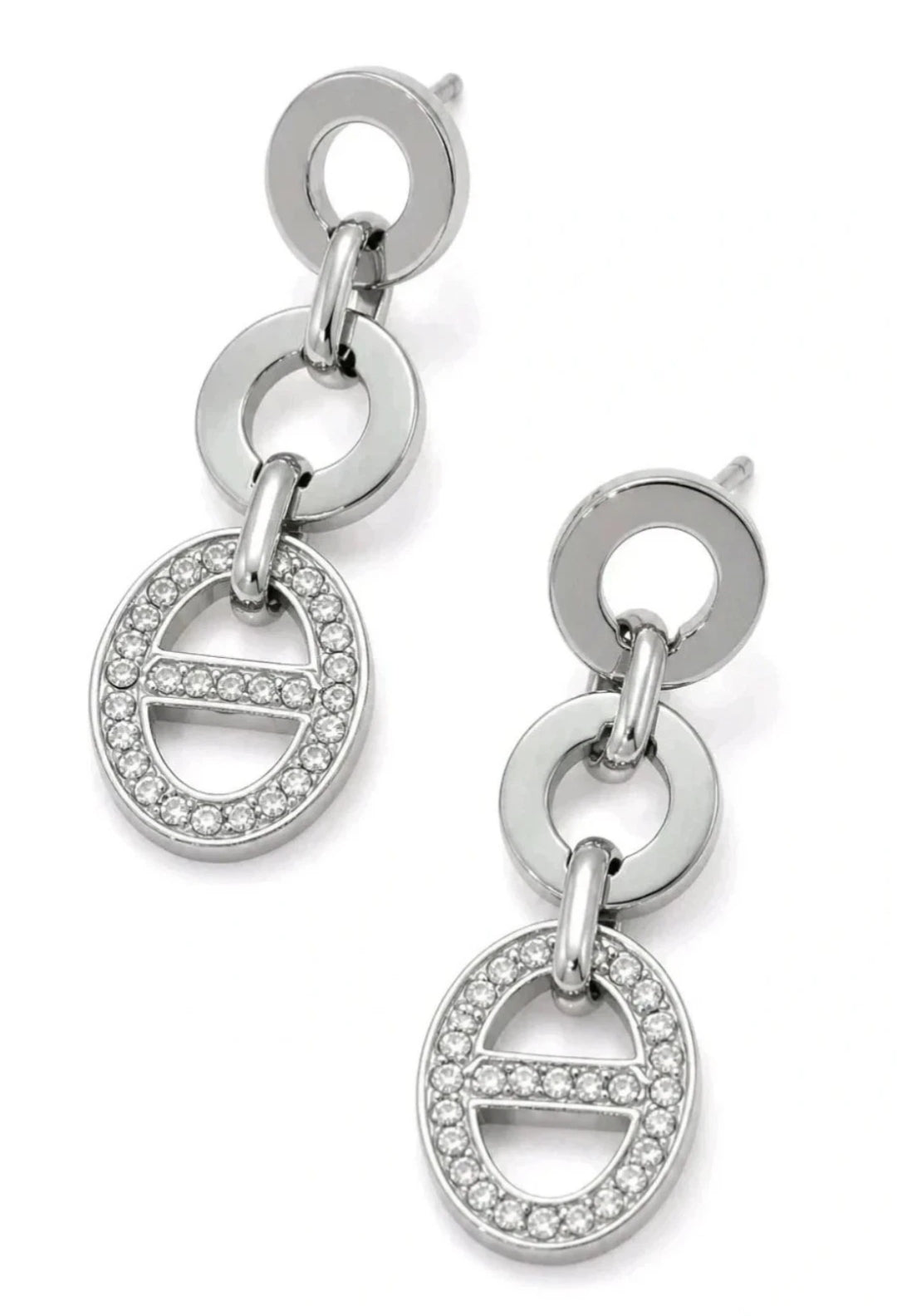 Boucles d’oreilles pendantes en acier inoxydable avec zircon scintillant