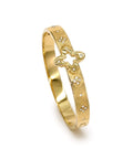Bracelet jonc trèfle strass acier inoxydable