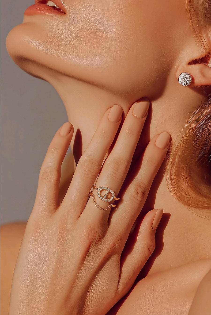 Bague ajustable Maille Marine Strass – Chic & Lumineuse