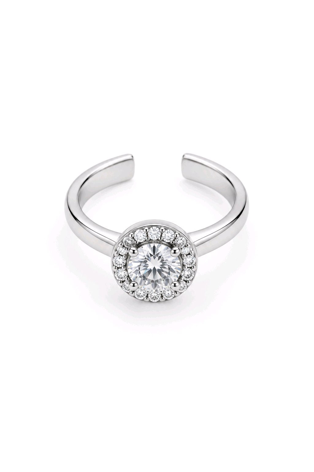 Bague Strass Ajustable en Acier Inoxydable – Élégance Intemporelle