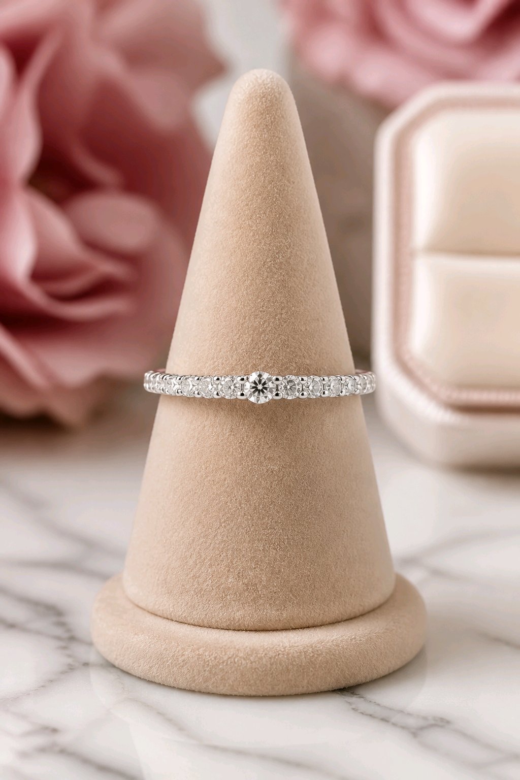 Bague moissanites en argent 925
