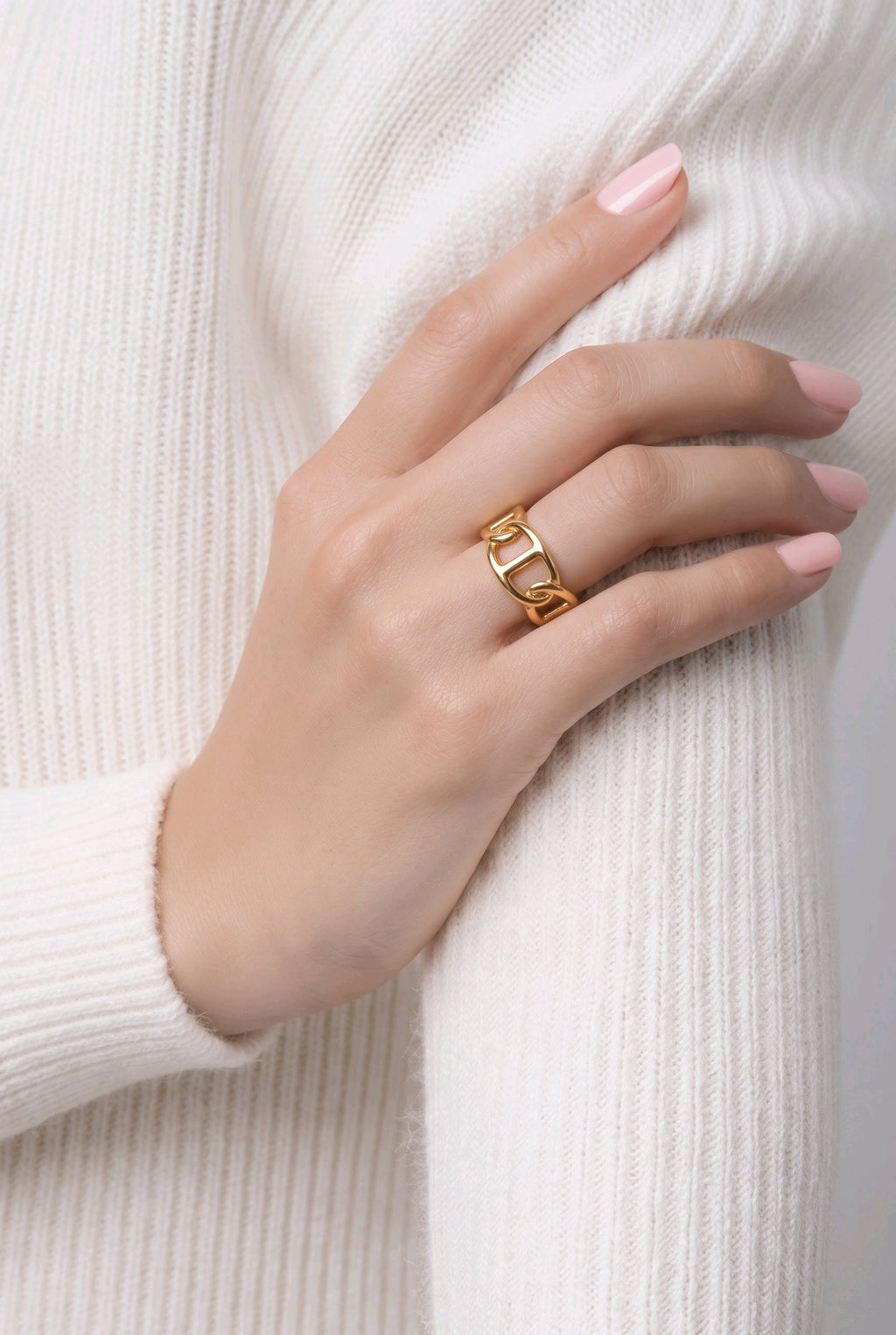 Bague Maille Marine en Acier Inoxydable – Ajustable