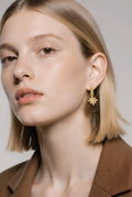 Boucles d’Oreilles Étoile Strass – Acier Inoxydable