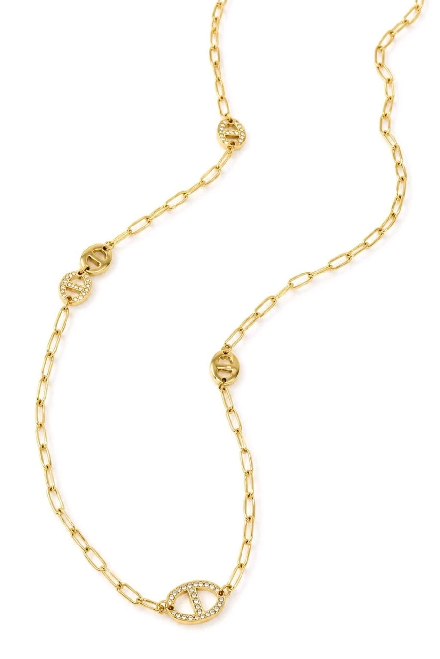 Collier Long Maille Marine – Chic & Lumineux acier inoxydable