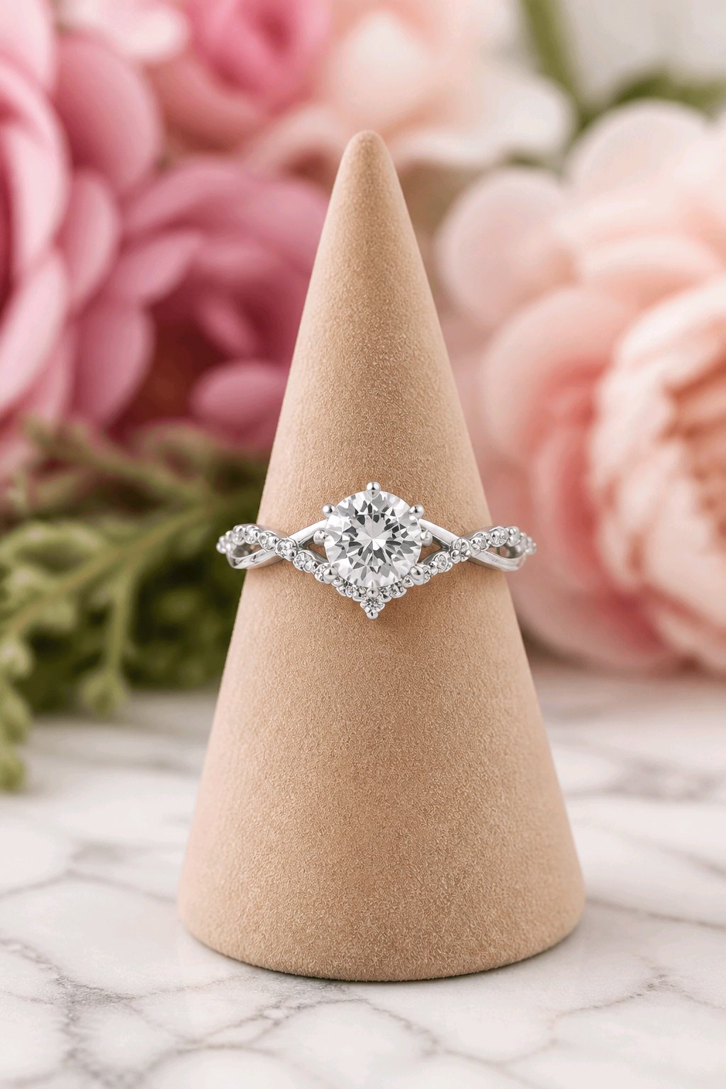 Bague moissanites en argent 925