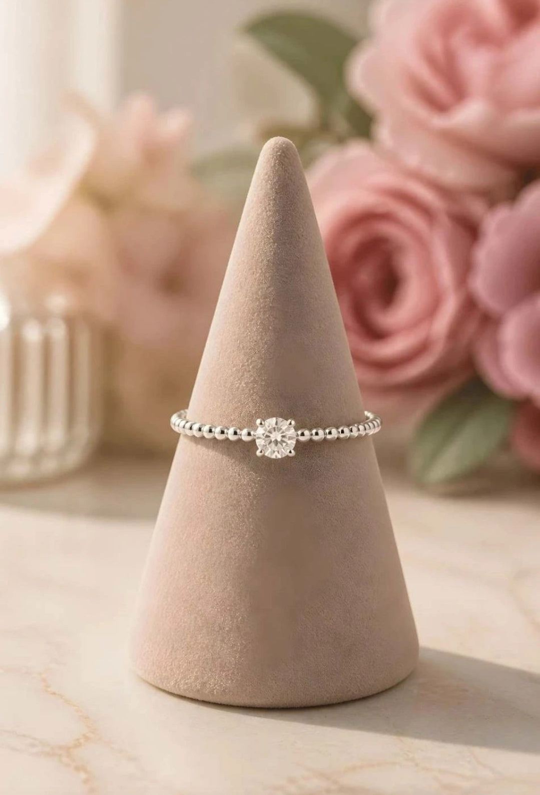 Bague moissanites en argent 925