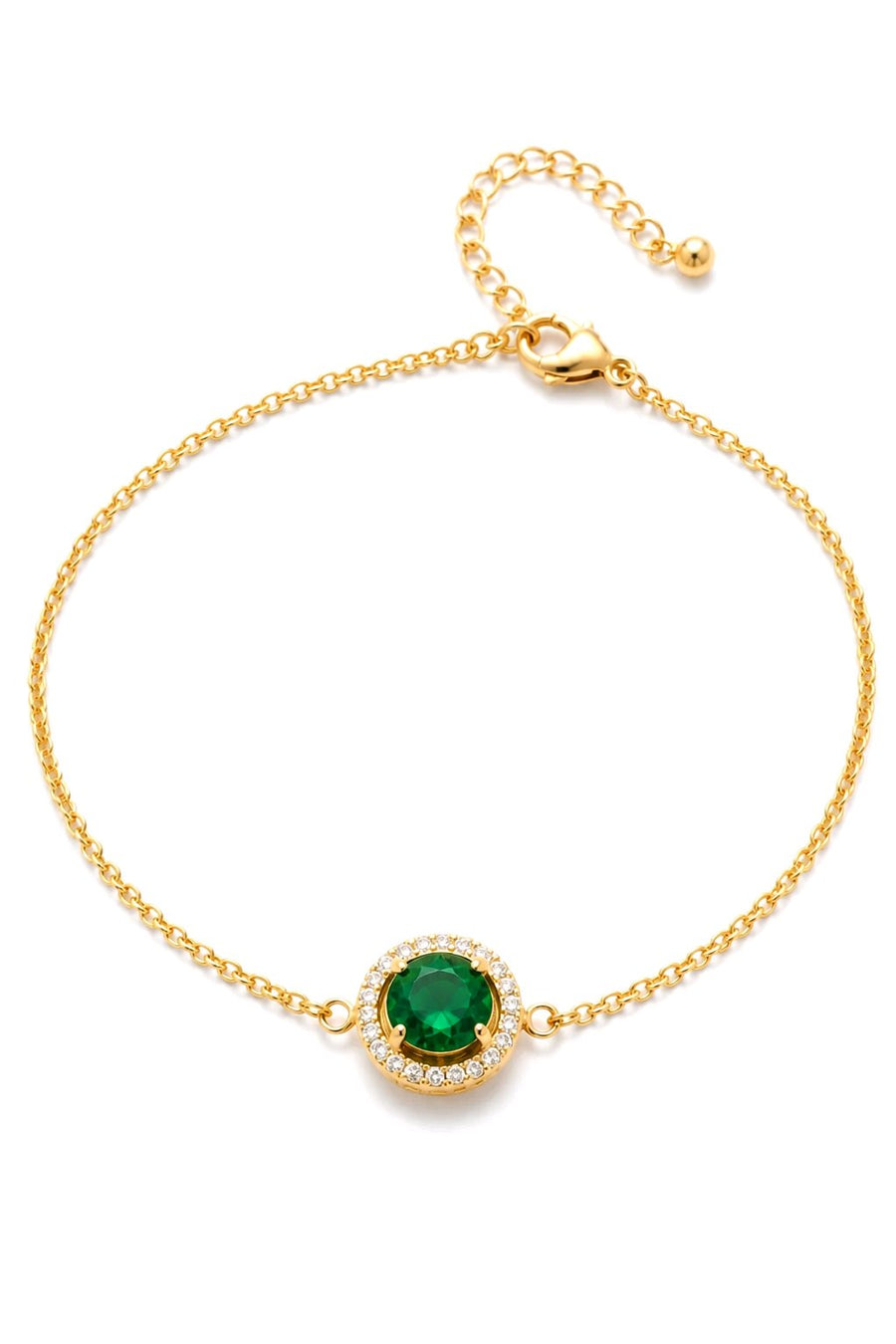 Bracelet Zirconium Éclat – Acier Inoxydable Doré