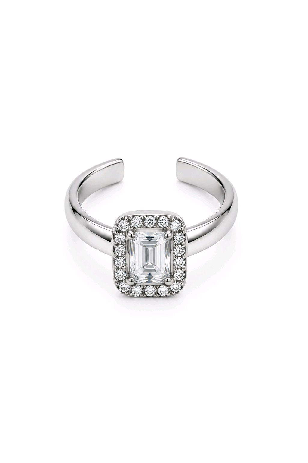 Bague Strass en Acier Inoxydable – Élégance Brillante