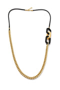 Collier long maille en résine chaîne en acier inoxydable